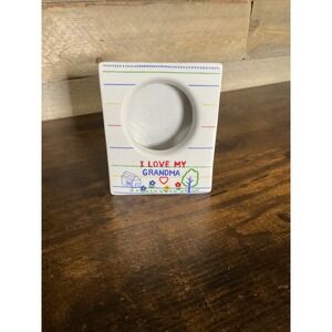 Vintage Russ Berrie ceramic "I Love My Grandma" photo frame Size 5"x3.5"